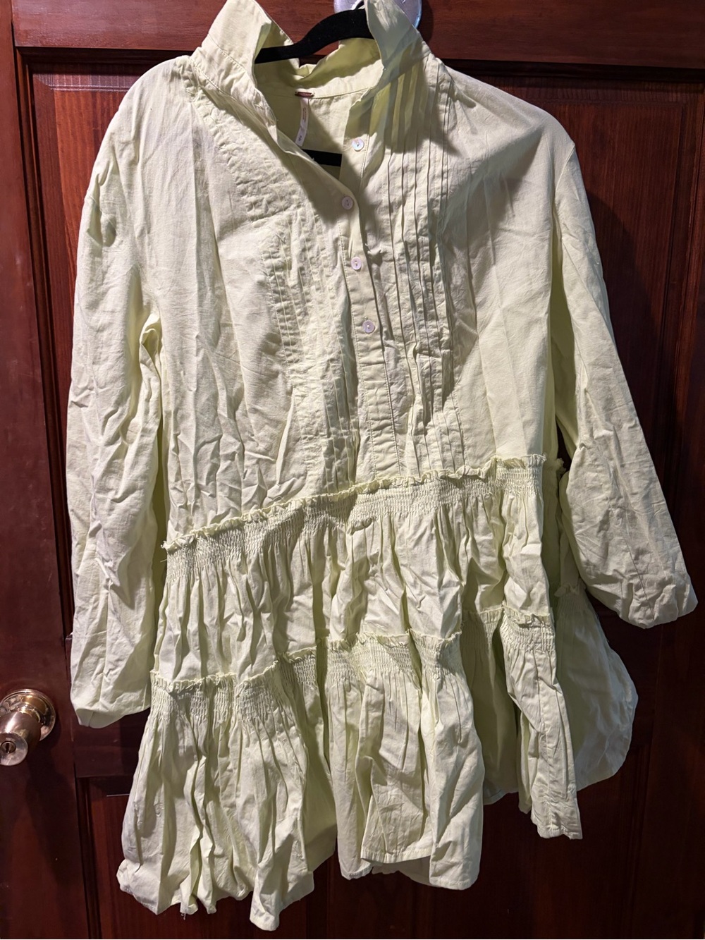 Papaya Light Lime Button-Front Top
